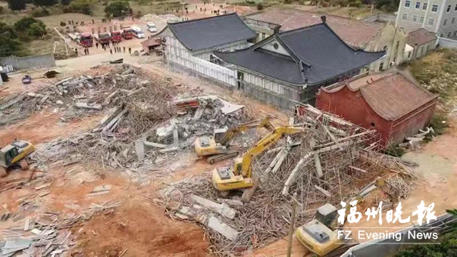 福清拆除占地1800平方米大型違建