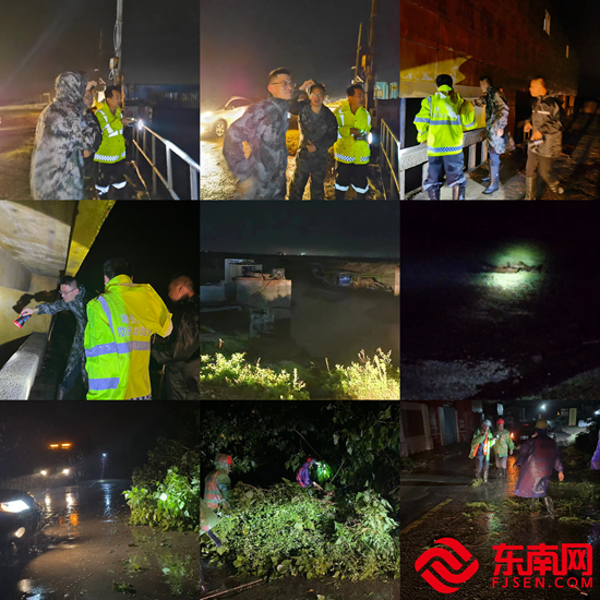 港頭鎮鎮長游城，黨委委員、副鎮長翁財文帶隊深入沿海各村進行督導。（港頭鎮 供圖）.jpg