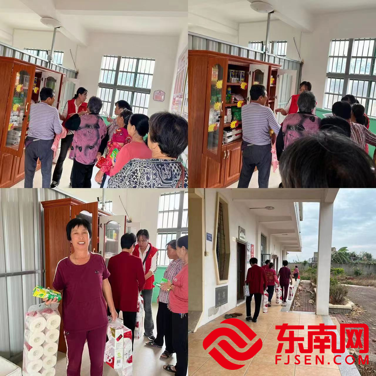 “金秋重陽，愛老敬老”系列活動在新厝鎮東沃村文明實踐站舉行，黨員、群眾們正在進行積分兌換。（新厝鎮東沃村供圖）.png